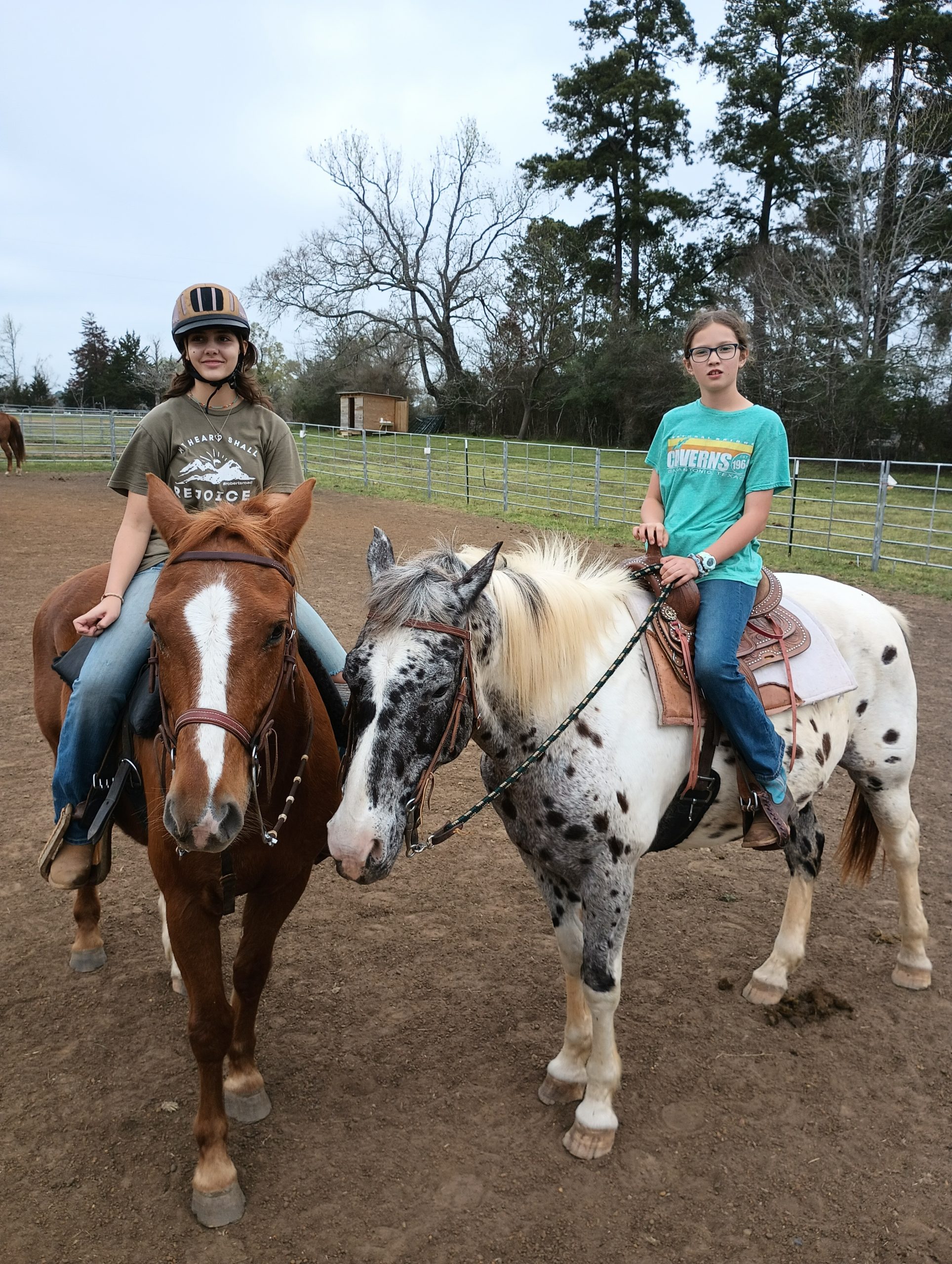 Kids trail riding at Cherokee Outlaw Ranch
